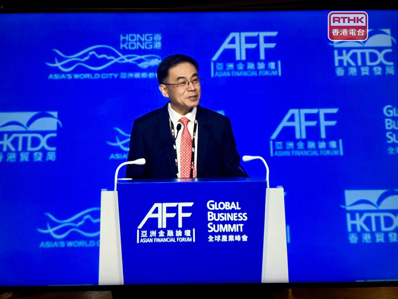 王俊壽表示，去年已有4家湖南企業在港交所上市，形容企業上市的「港風」正吹遍三湘大地。（趙嘉駿攝）