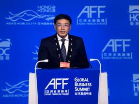 湯志平期望，香港發揮超級聯絡人和超級增值人的獨特作用，幫助山西打通連結全球的通道，推動當地特色優勢產品走向國際市場。（羅煒皓攝）