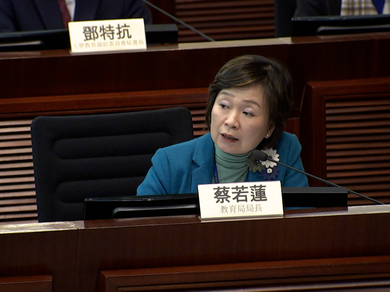 蔡若蓮說，數字教育發展藍圖將涵蓋優化中小學銜接的資訊和創科教育課程、制定人工智能素養學習框架。