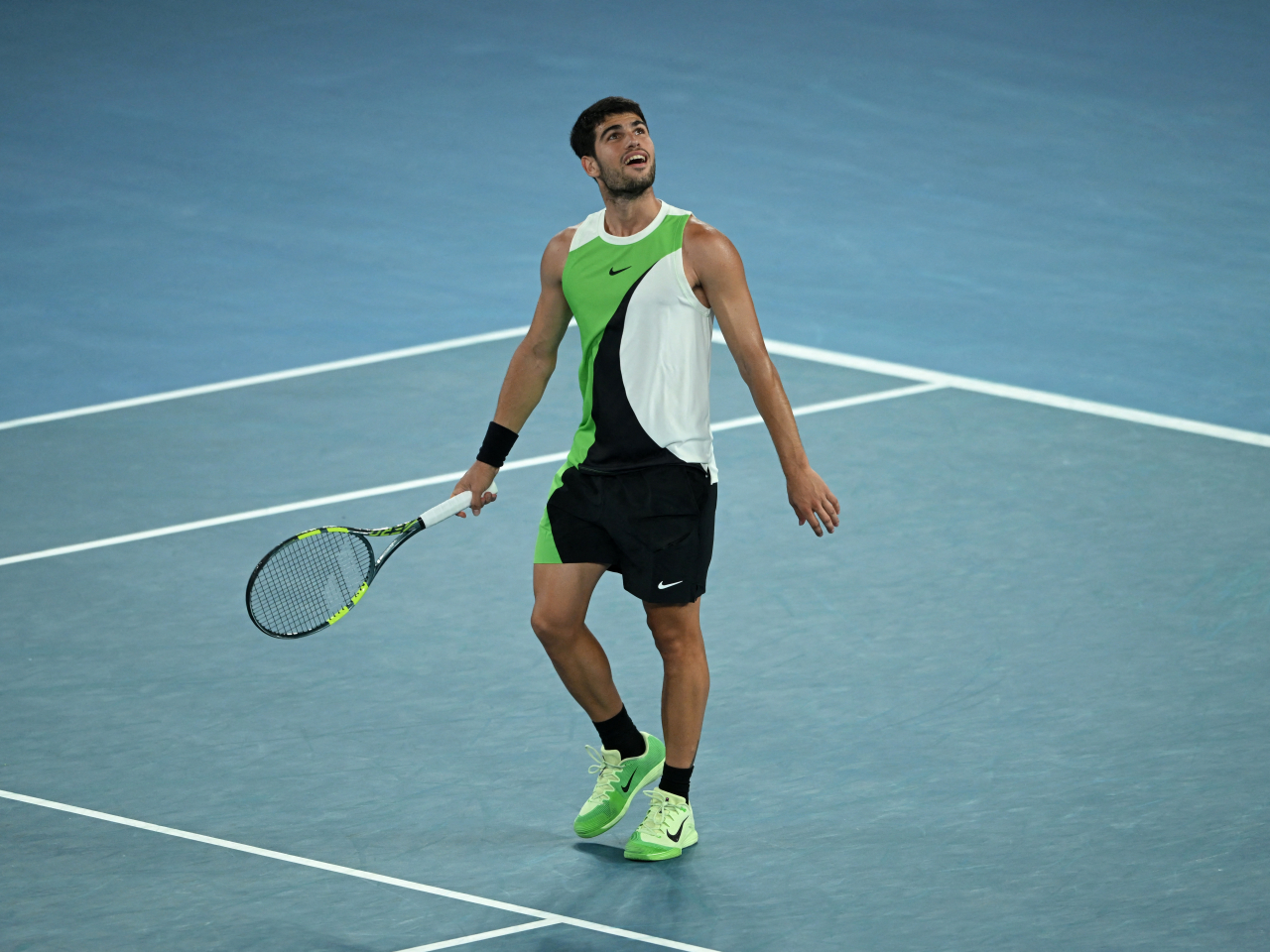 艾卡拉斯職業生涯首次晉級澳網男單4強。（路透社）