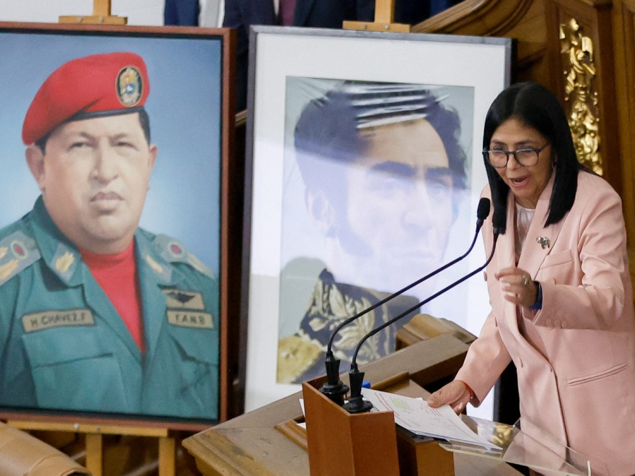 羅德里格斯強調被美國凍結的資金屬於委內瑞拉人民。   （法新社資料圖片）