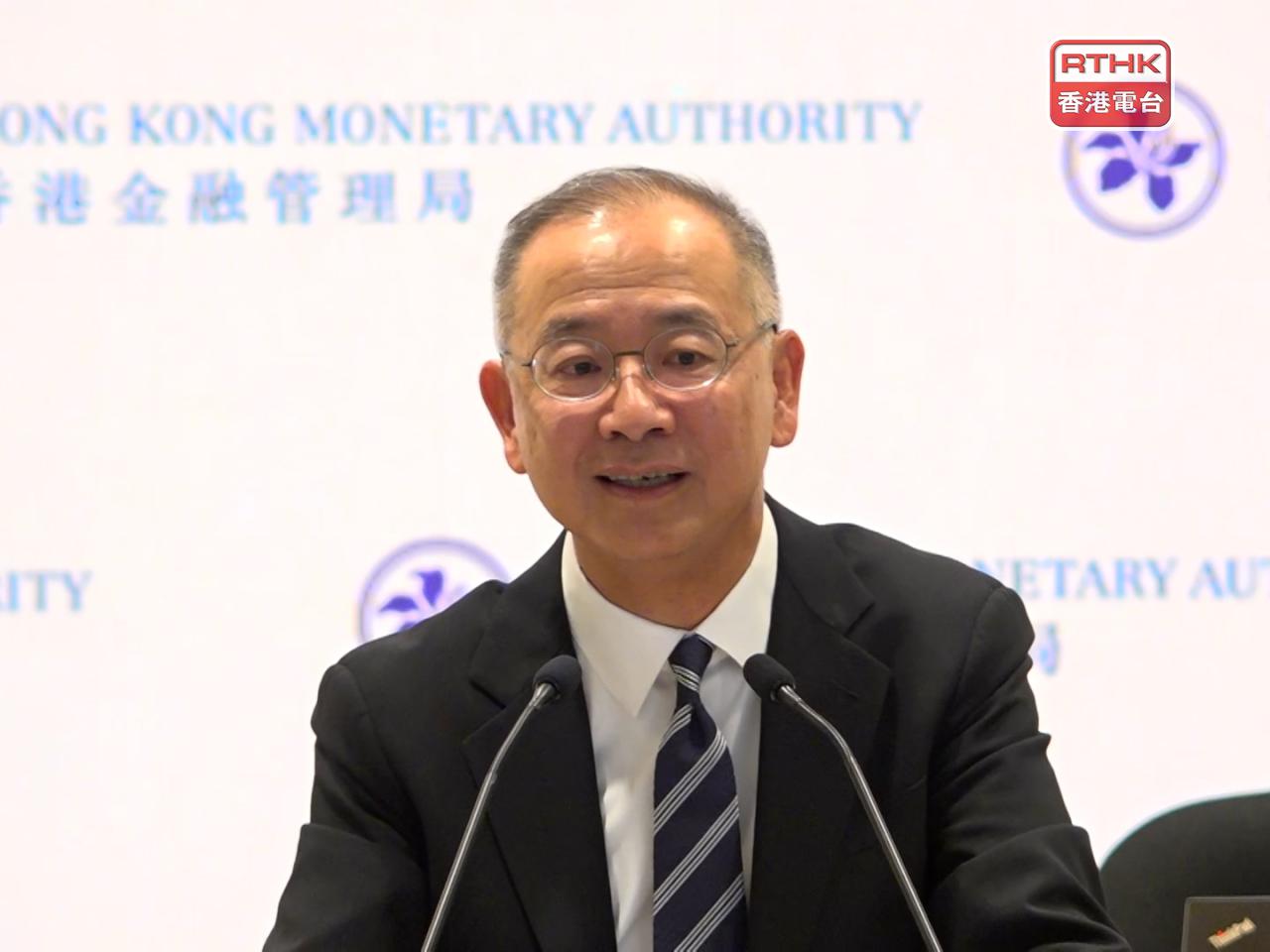 余偉文表示，金管局堅守「保本先行、長期增值」的原則，謹慎靈活管理外匯基金。（葉燿坤攝）