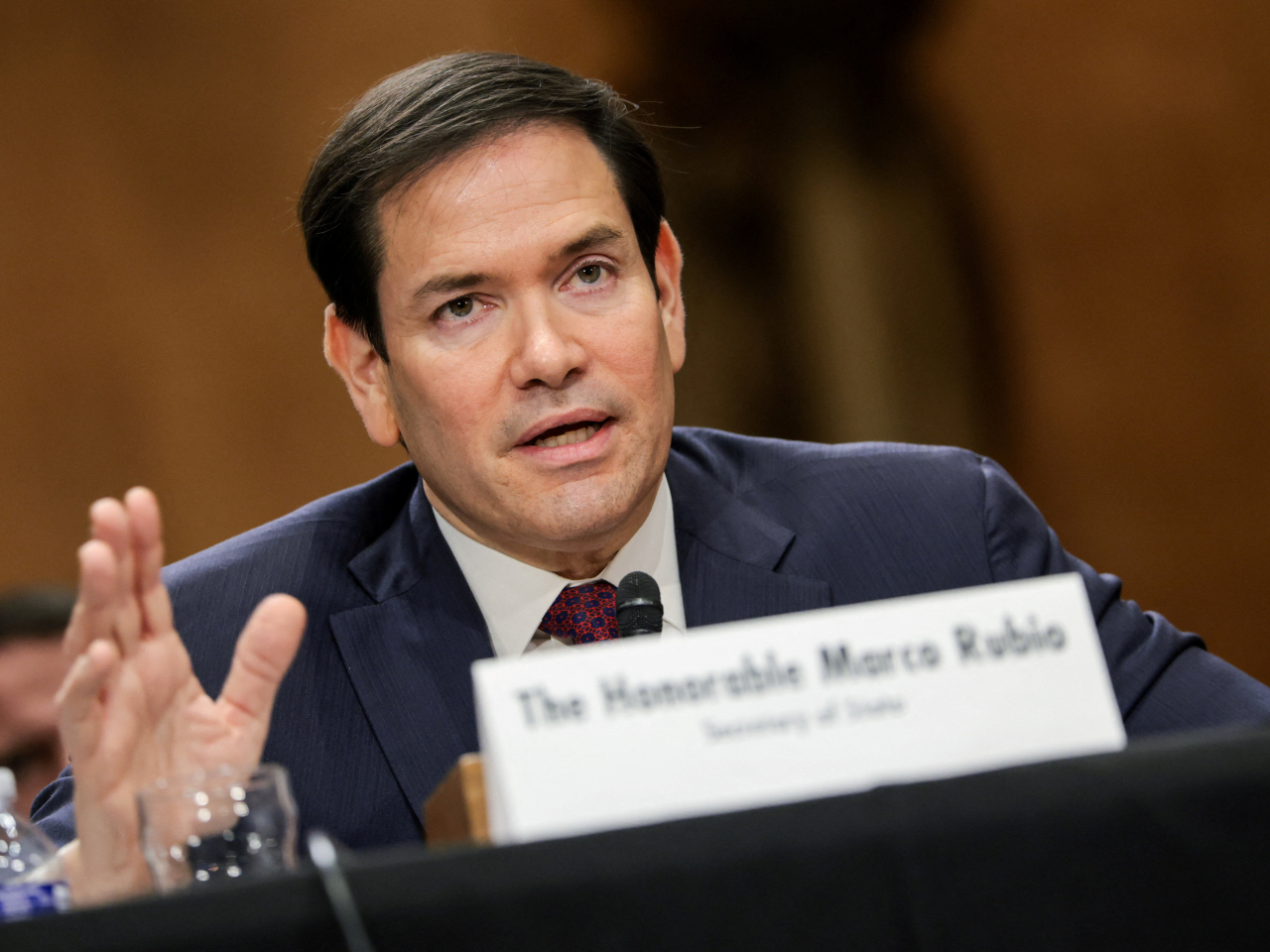魯比奧出席參議院外交關係委員會。（路透社）