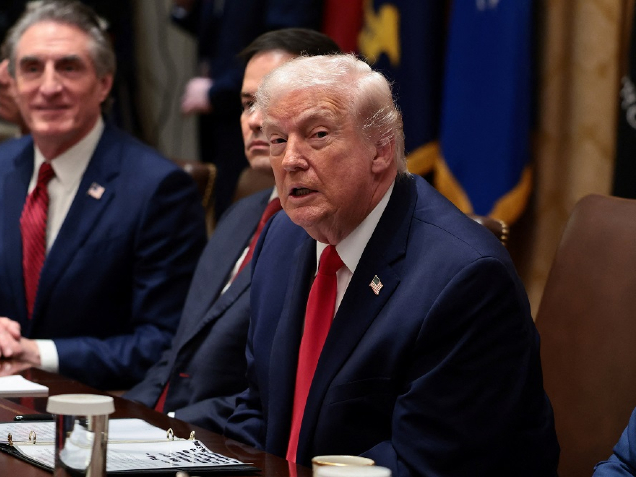 US President Donald Trump made the announcement at a cabinet meeting at the White House. Photo: Reuters