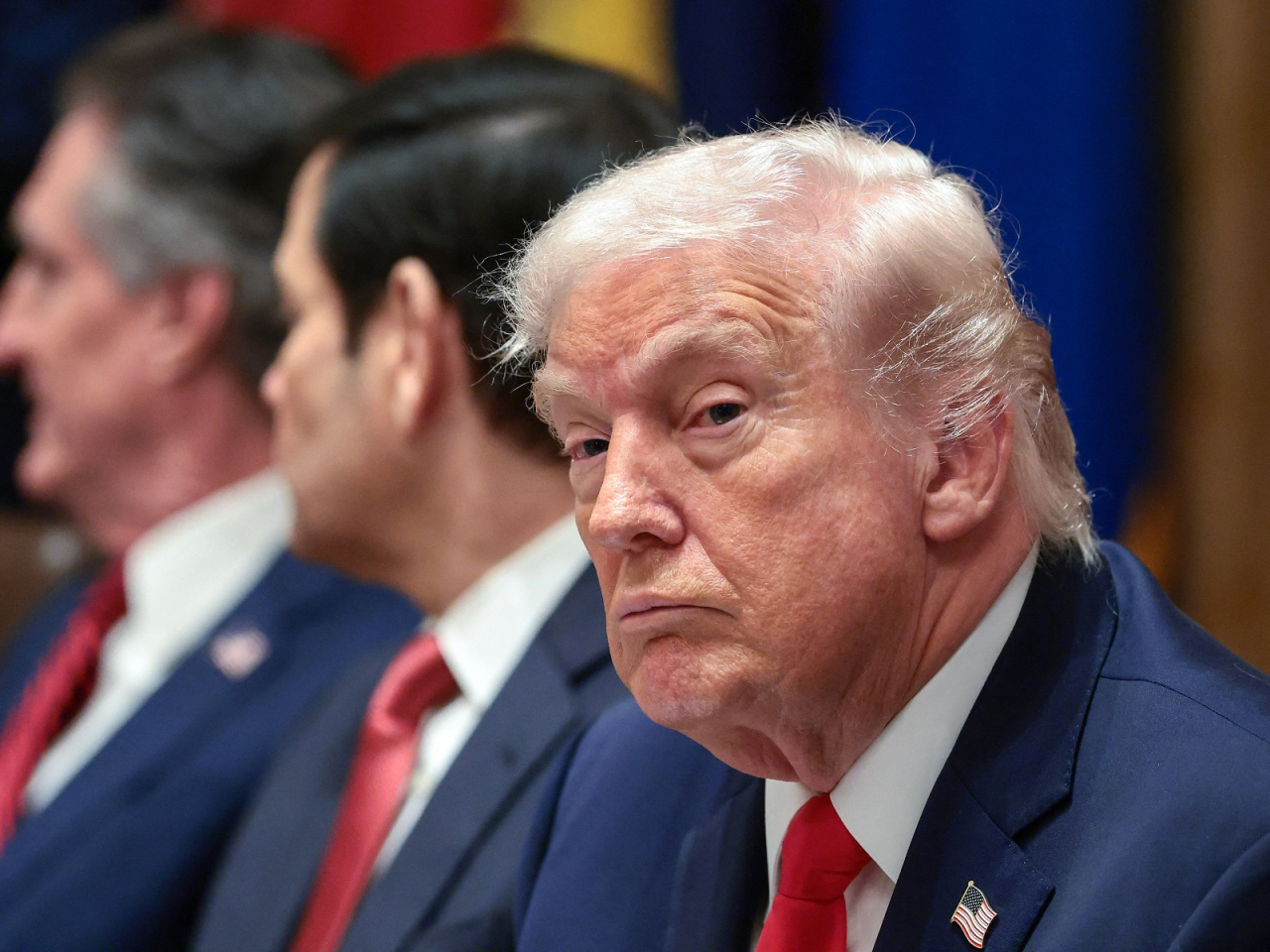 Donald Trump denies nodding off during a previous cabinet meeting that he admitted was "pretty boring". Photo: Reuters