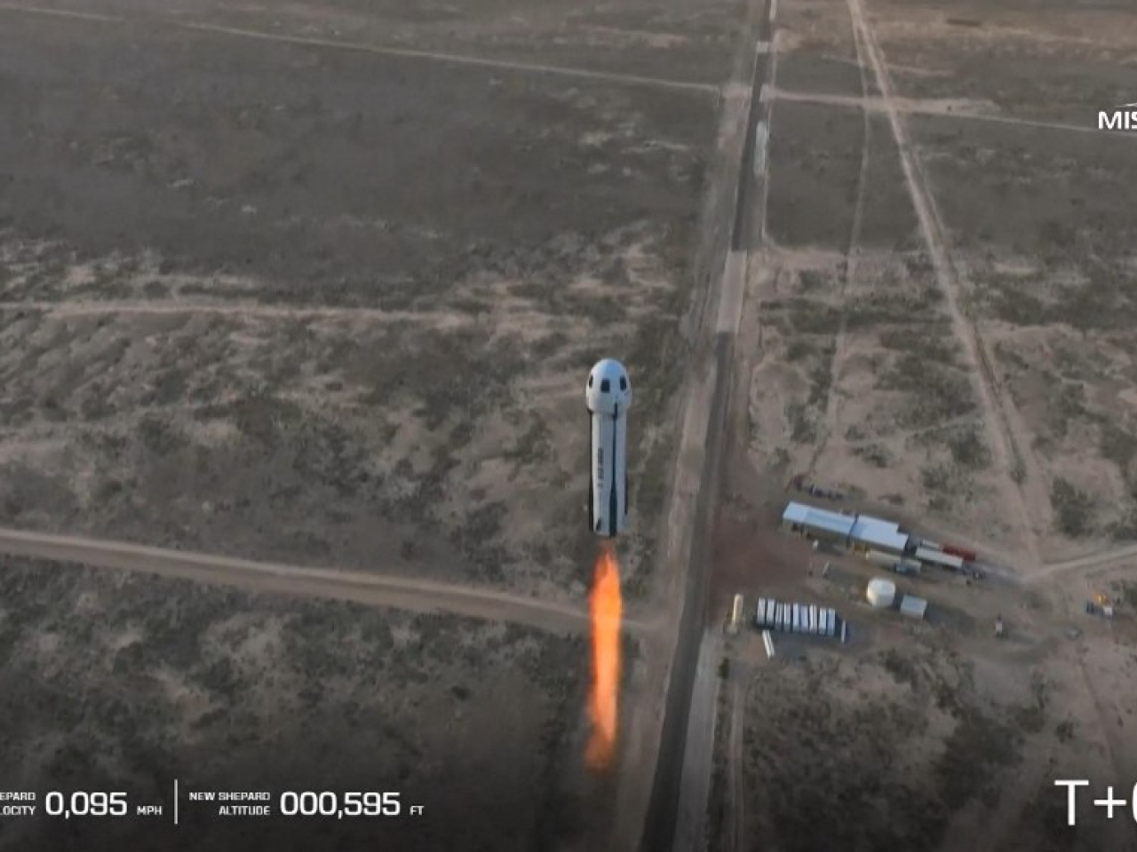 可重覆使用的「新謝潑德」火箭，頂部設有載人艙。（法新社資料圖片）