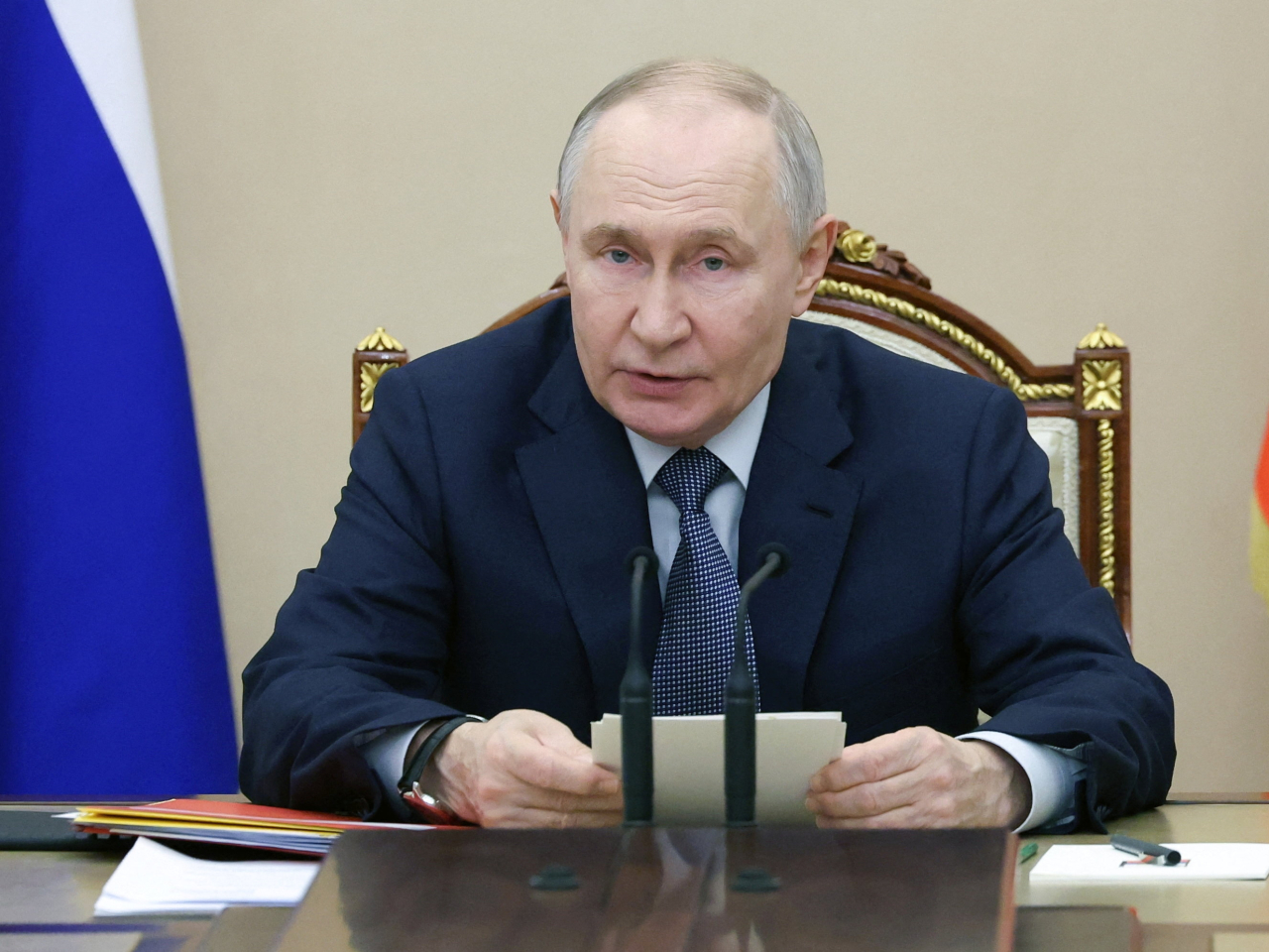 普京日前表示，正密切關注伊朗局勢。（路透社）