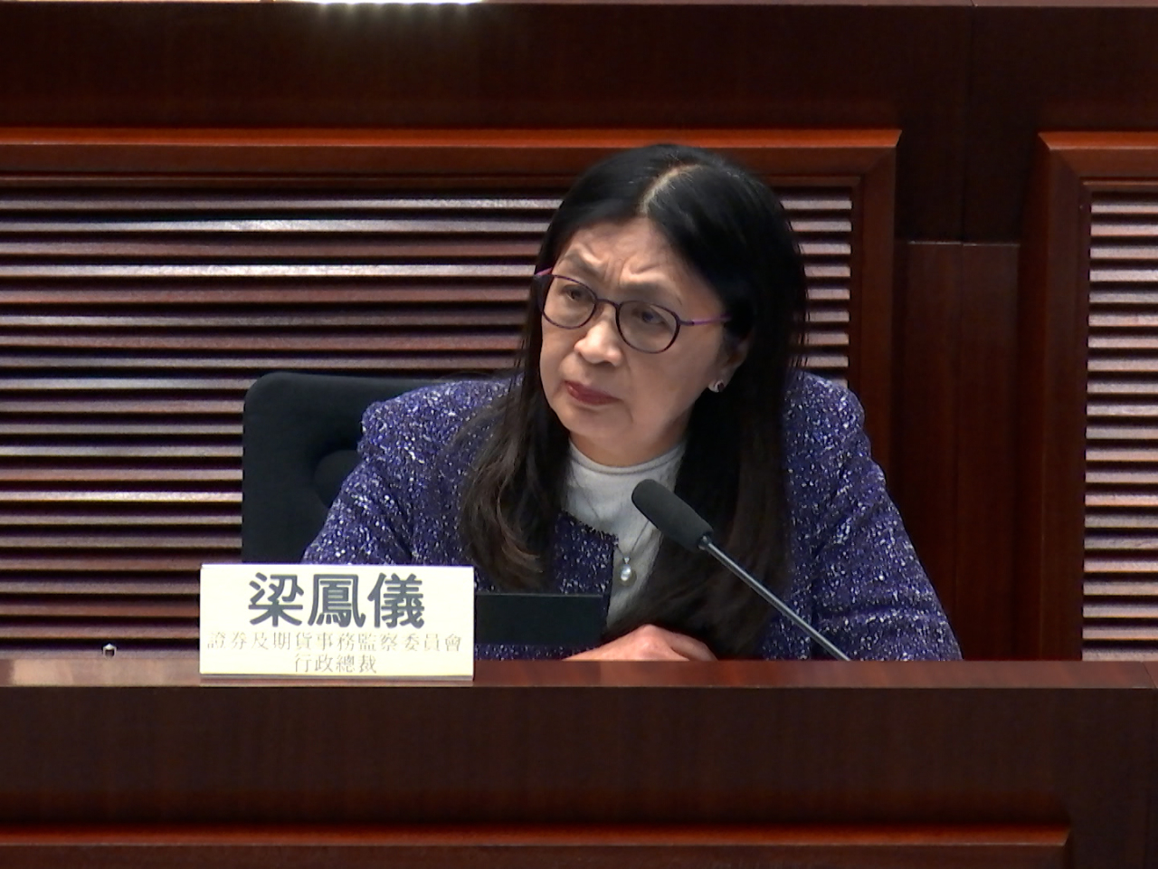 梁鳳儀表示，證監會重視資本市場質素，若上市文件缺失較多會暫停審批程序。