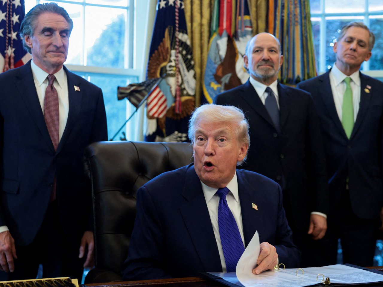 特朗普表示，美國希望同伊朗通過談判達成協議。（路透社）