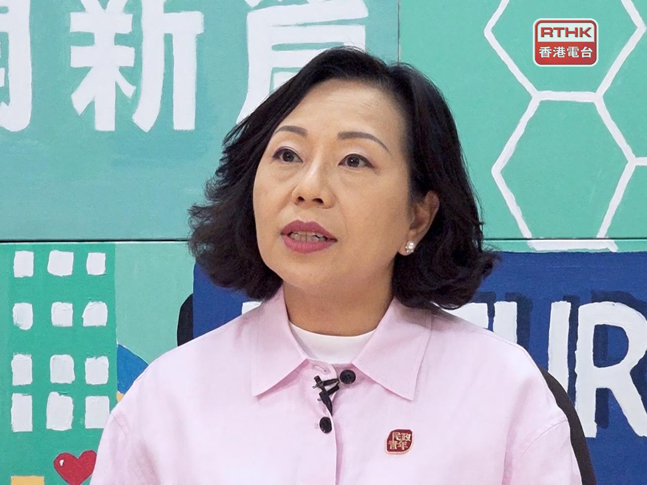 麥美娟表示，民政總署過去5年共接獲約1630宗有關大廈管理的投訴。（港台圖片）