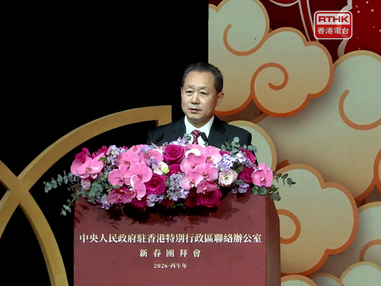 董經緯說，國安公署將切實發揮職能作用，堅定不移貫徹「一國兩制」方針，支持行政長官和特區政府履職盡責。（孔令輝攝）