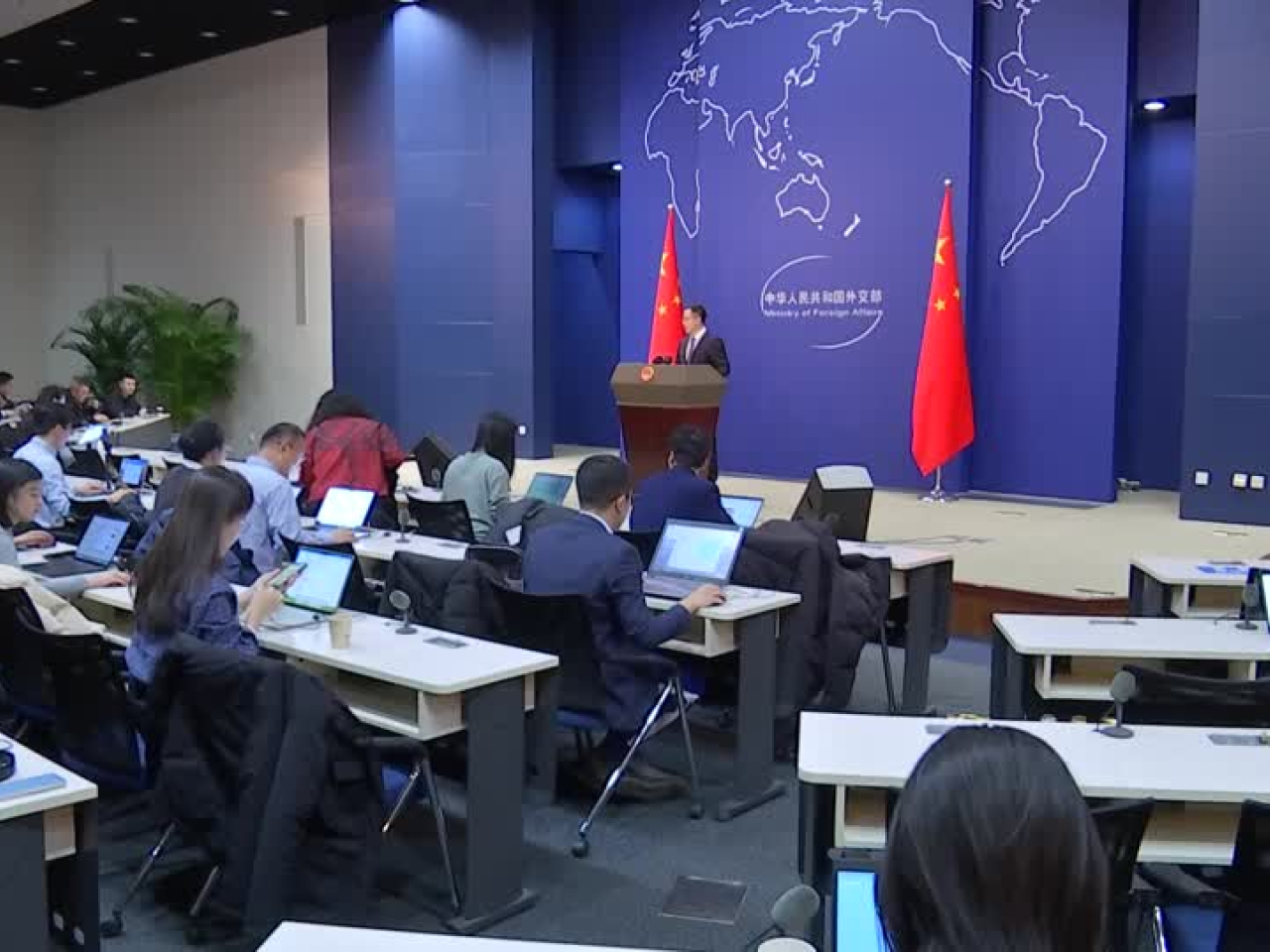 林劍強調中國政府堅定維護中國企業的正當合法權益。（路透社）