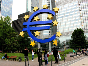 歐洲央行公布，維持利率不變，符合市場預期，連續5次會議按兵不動。（港台圖片）