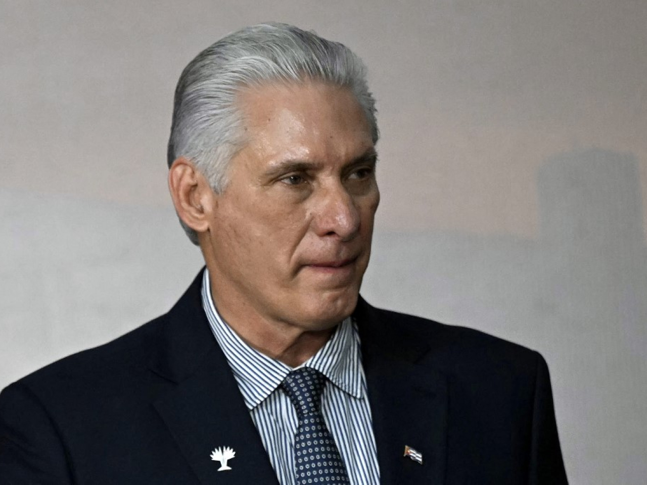 迪亞斯卡內爾說古巴正為可能在某個時刻需要進入戰爭狀態，作好準備。（法新社資料圖片）