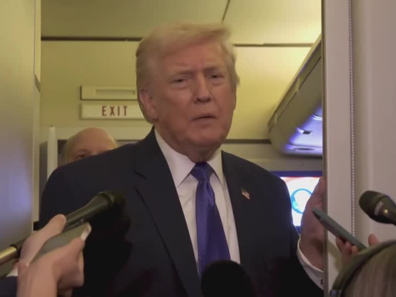 特朗普稱看了影片的「開頭部分」，說沒有犯錯不會道歉。(路透社)