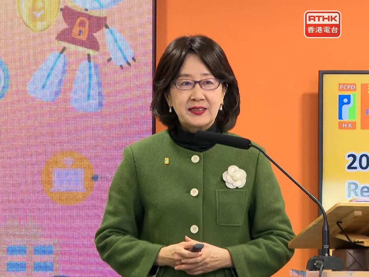 鍾麗玲提醒建築工人要小心核實中介或招聘人士的身份，不要隨便交出個人資料，甚至銀行戶口號碼。（港台圖片）