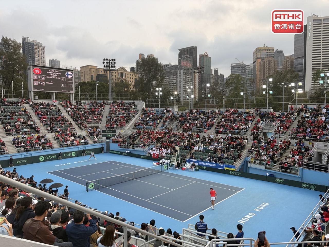 Coleman Wong led the SAR's comeback efforts on the first day of Davis Cup action against Finland. Photo: RTHK