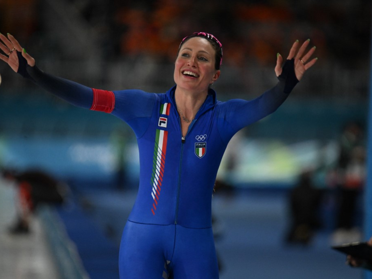 Lollobrigida had previously won a silver and a bronze medal at the 2022 Beijing Winter Olympics and has said Milan-Cortina will be her final Games. Photo: AFP