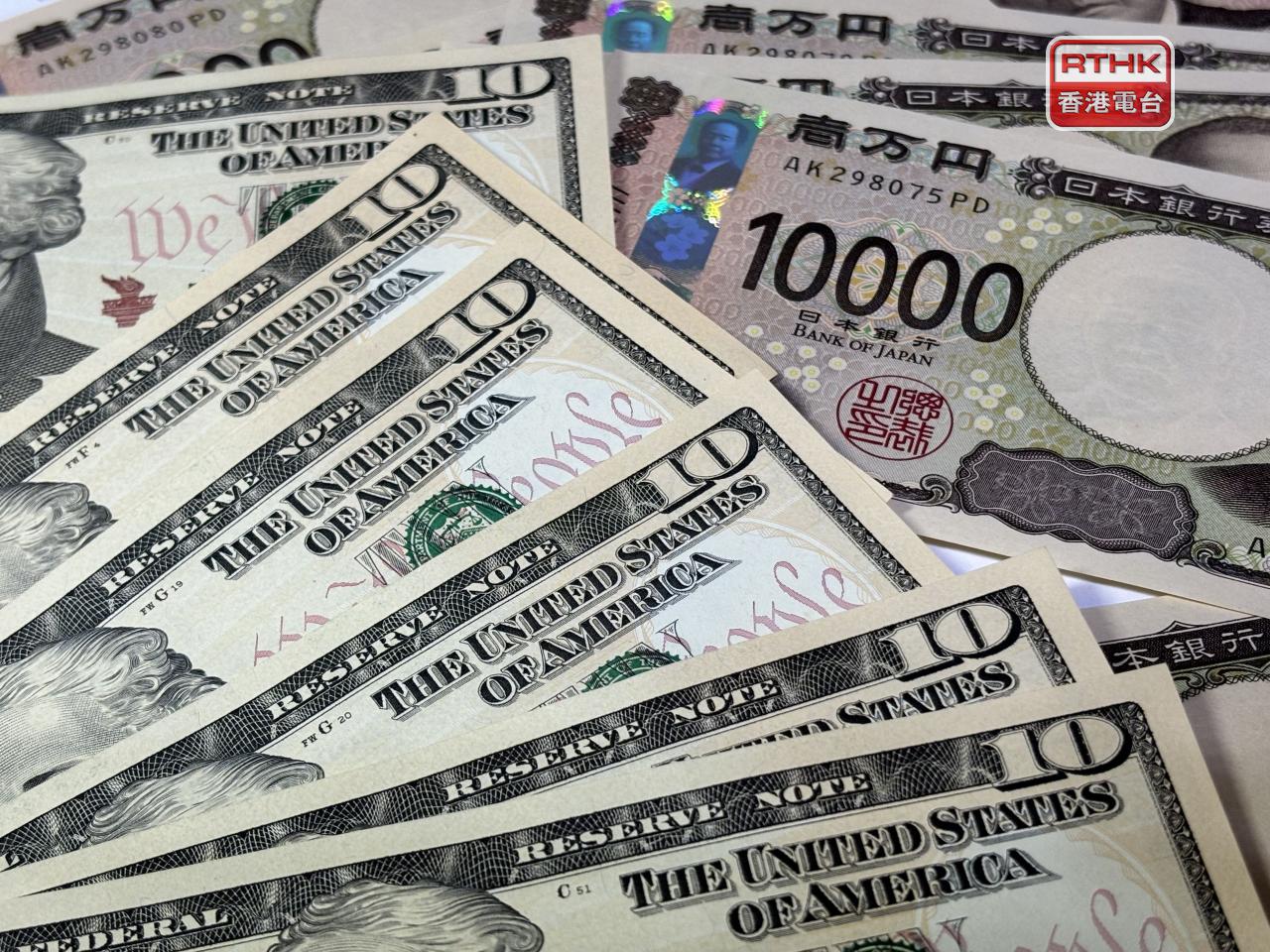 日圓兌美元結束連續6日跌勢，在紐約尾市報155.87，升幅逾0.8%。（港台圖片）