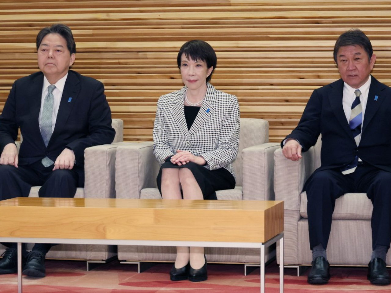 Sanae Takaichi presides over her first cabinet meeting following the Liberal Democratic Party's landslide win in the snap election at the weekend. Photo: AFP