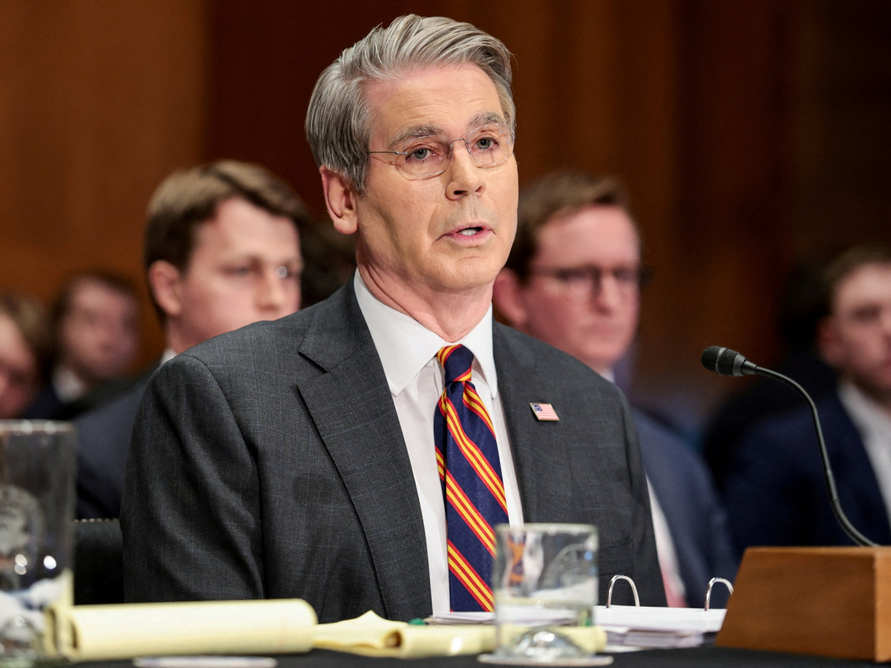 貝森特說美方歡迎中國作為競爭對手。（路透社資料圖片）