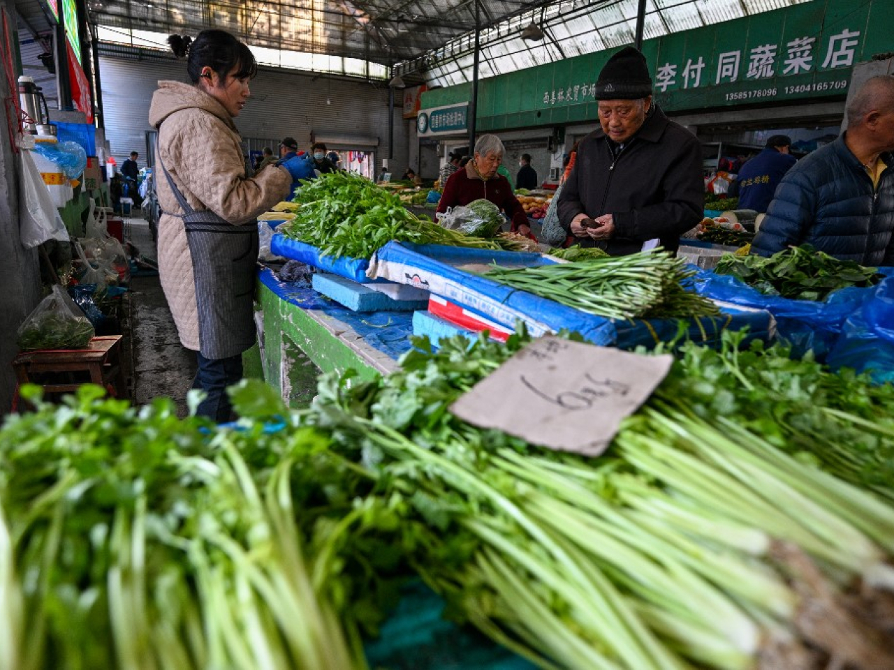 國家統計局表示，核心CPI溫和上升形勢沒有改變，節前重要民生商品量足價穩。（法新社資料圖片）