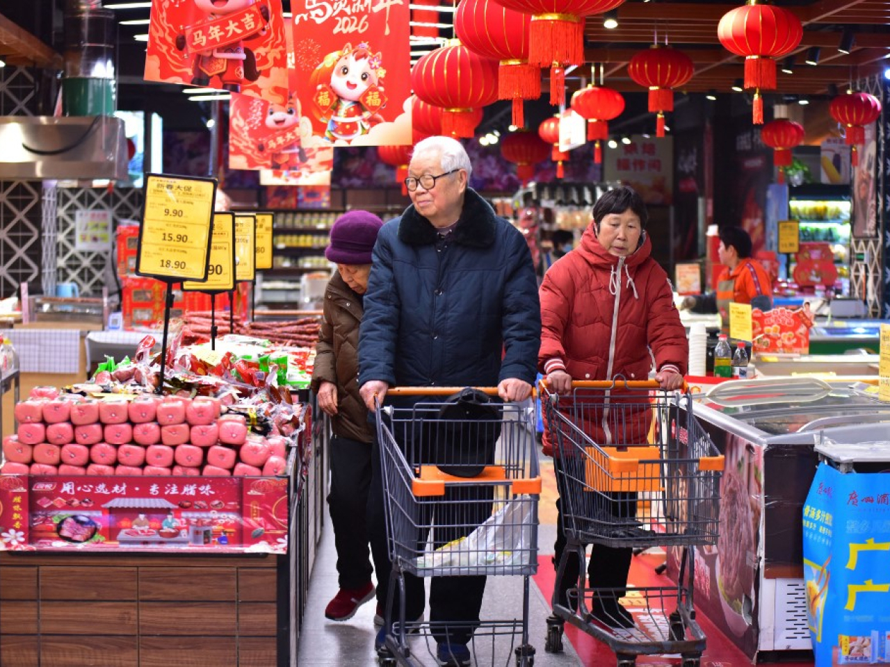 Inflation remained steady in January, rising 0.2 percent year on year. Photo: AFP