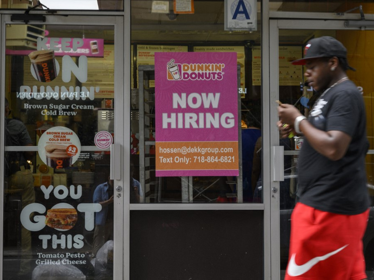 The United States added 130,000 jobs in January, according to the US Department of Labour, far higher than expectations. File photo: AFP
