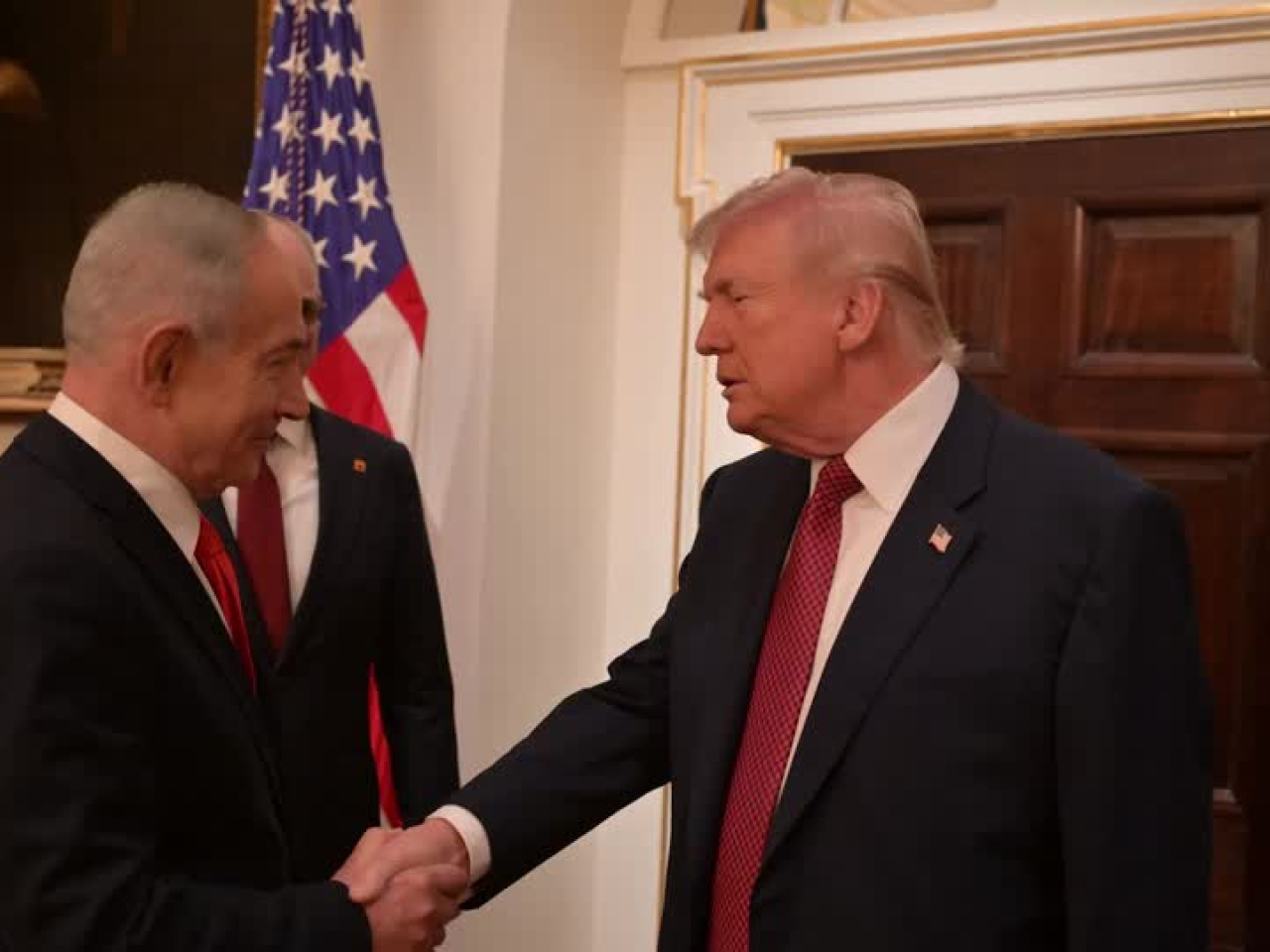Donald Trump said talks with Israel's Benjamin Netanyahu didn't result in any "definitive" agreements on Iran other than his insistence that talks with Iran must continue. Photo: handout via Reuters