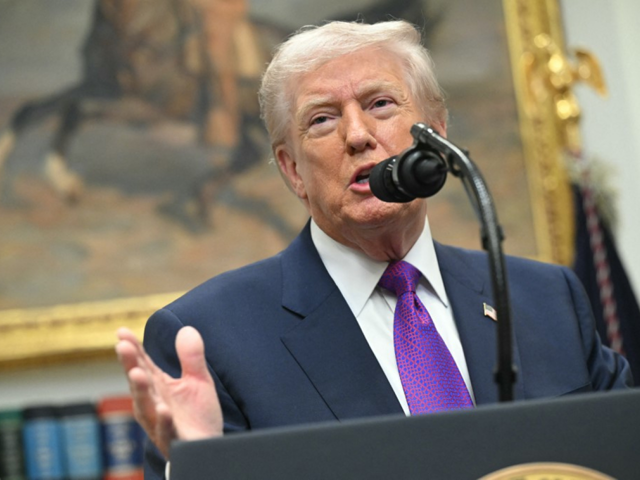 特朗普說美伊雙方必須達成協議，否則後果將非常嚴重。（法新社資料圖片）