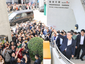 李家超落區探訪居民