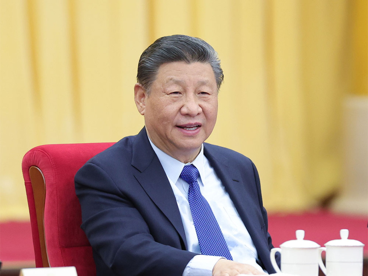 習近平說面對變亂交織的國際形勢，中國堅定致力於維護世界和平、促進共同發展，推動構建人類命運共同體。
（新華社資料圖片）