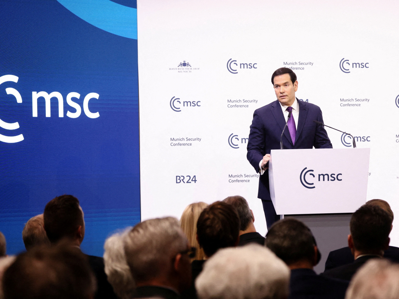 US Secretary of State Marco Rubio tried to assure Europe that Washington had not abandoned its commitment to the continent during his speech in Munich. Photo: Reuters