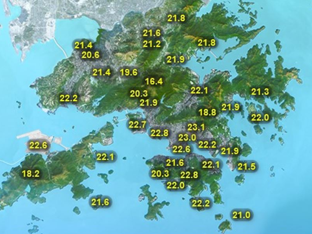 The minimum average temperature was 22 degrees as of 10.30am. Photo courtesy of observatory