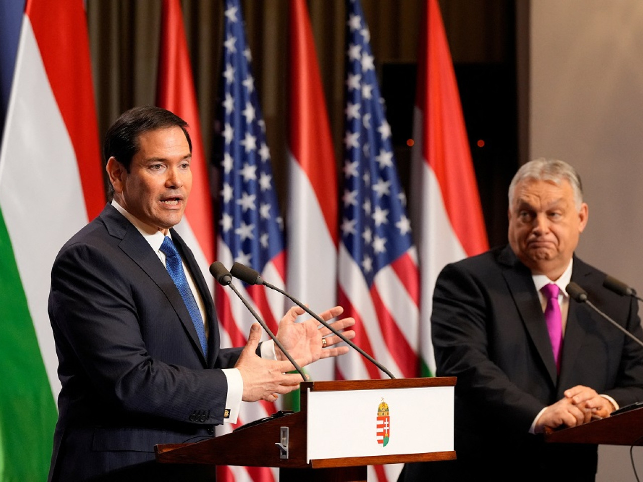 Marco Rubio says US President Donald Trump "has an extraordinarily close relationship" with Hungarian Prime Minister Viktor Orban. Photo: Reuters