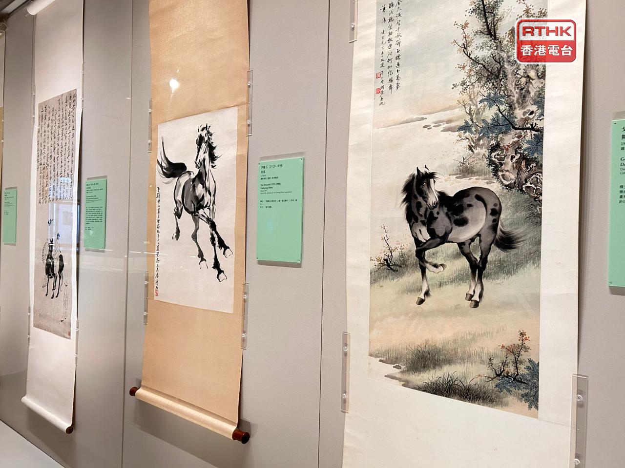 中大文物館馬年展覽展出的其他畫作。（林漢山攝）