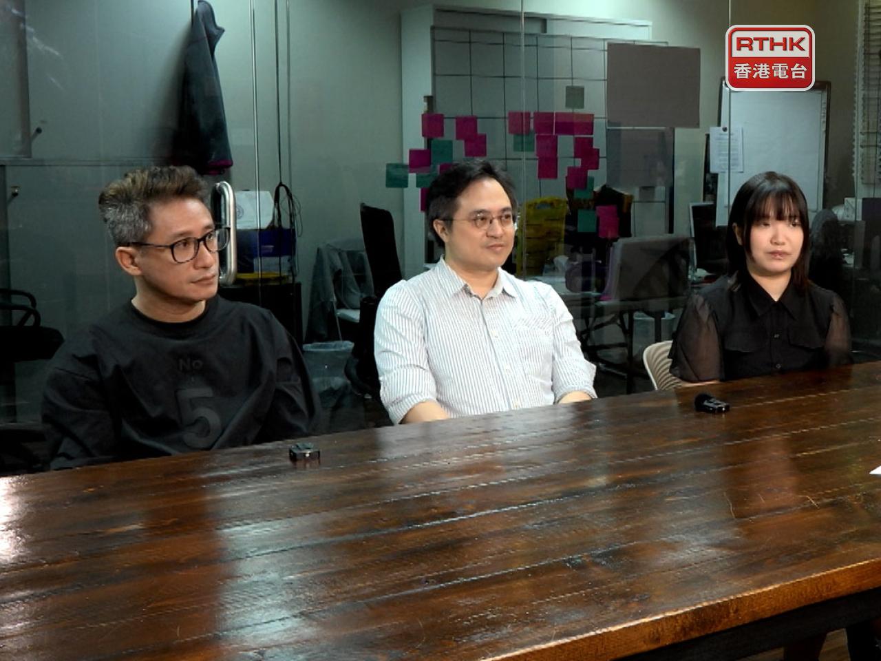 譚廣源（中）說，構思劇情時可用AI協助找參考資料，避免與以往的電影出現相似橋段。（廖漢榮攝）