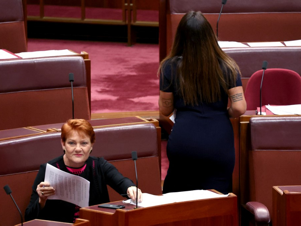 Pauline Hanson's anti-Muslim remarks come as polls show her party eclipsing the main right-leaning opposition coalition. File photo: AFP