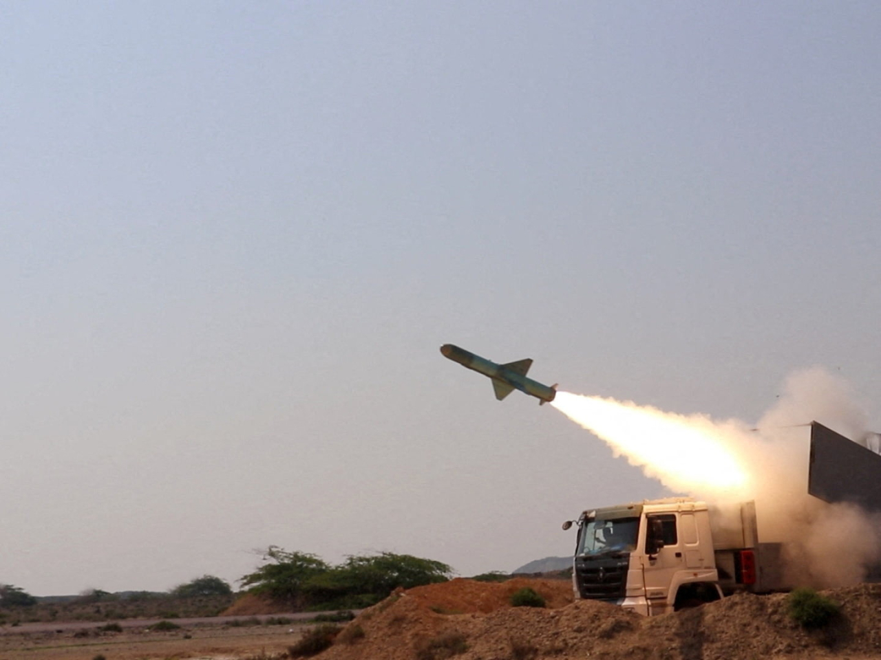 A missile is launched during an exercise in southern Iran. Photo: handout via Reuters