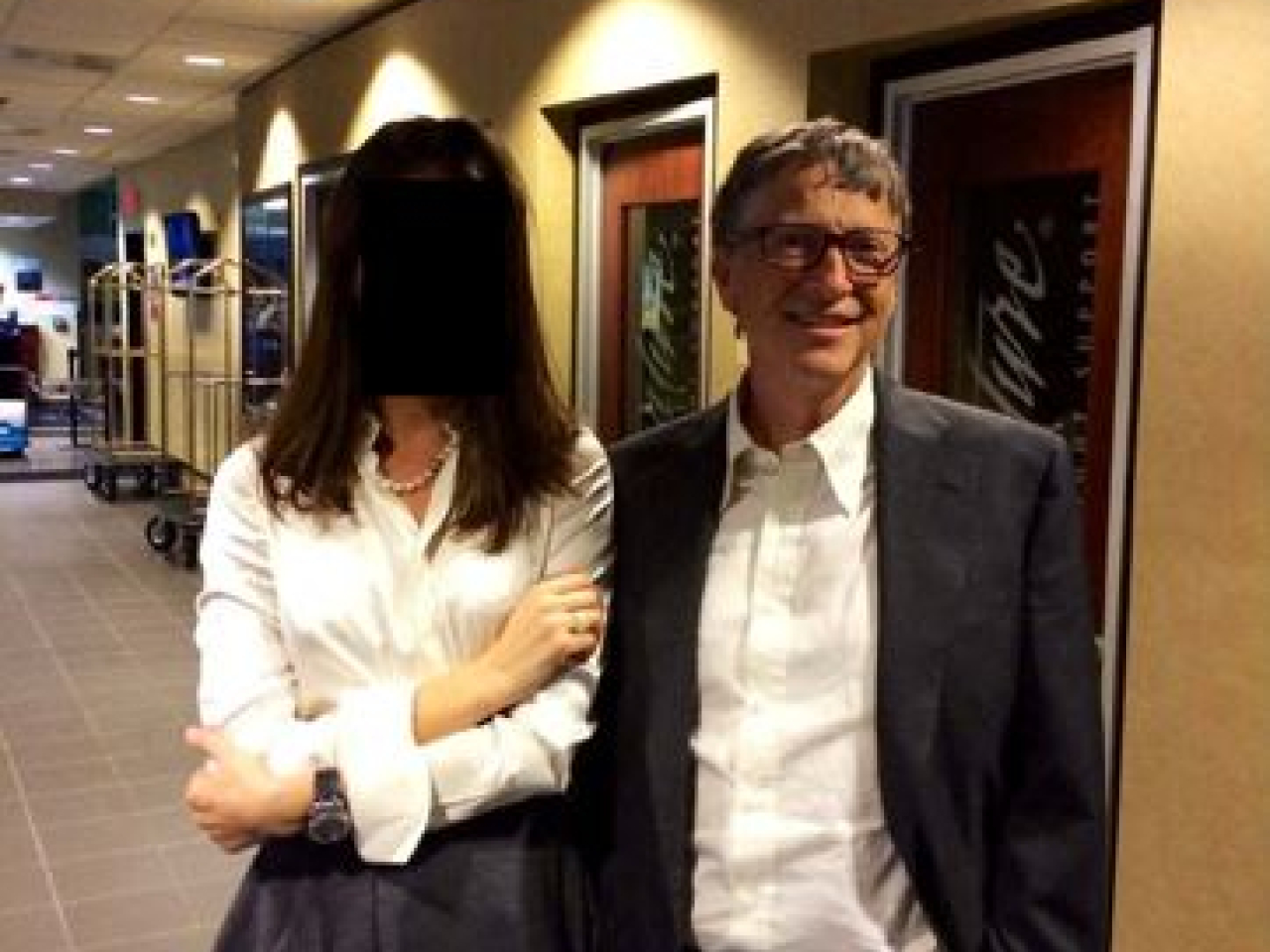 Bill Gates was pictured with a female in an image from the Epstein estate released by the US House oversight committee. File photo: Reuters