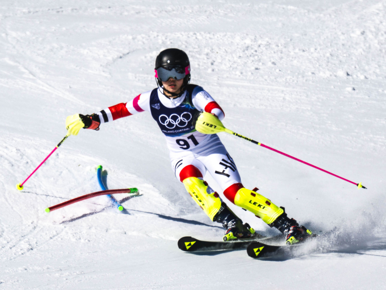港隊高山滑雪代表金詠晞，出戰女子迴轉賽事。（港協暨奧委會提供）