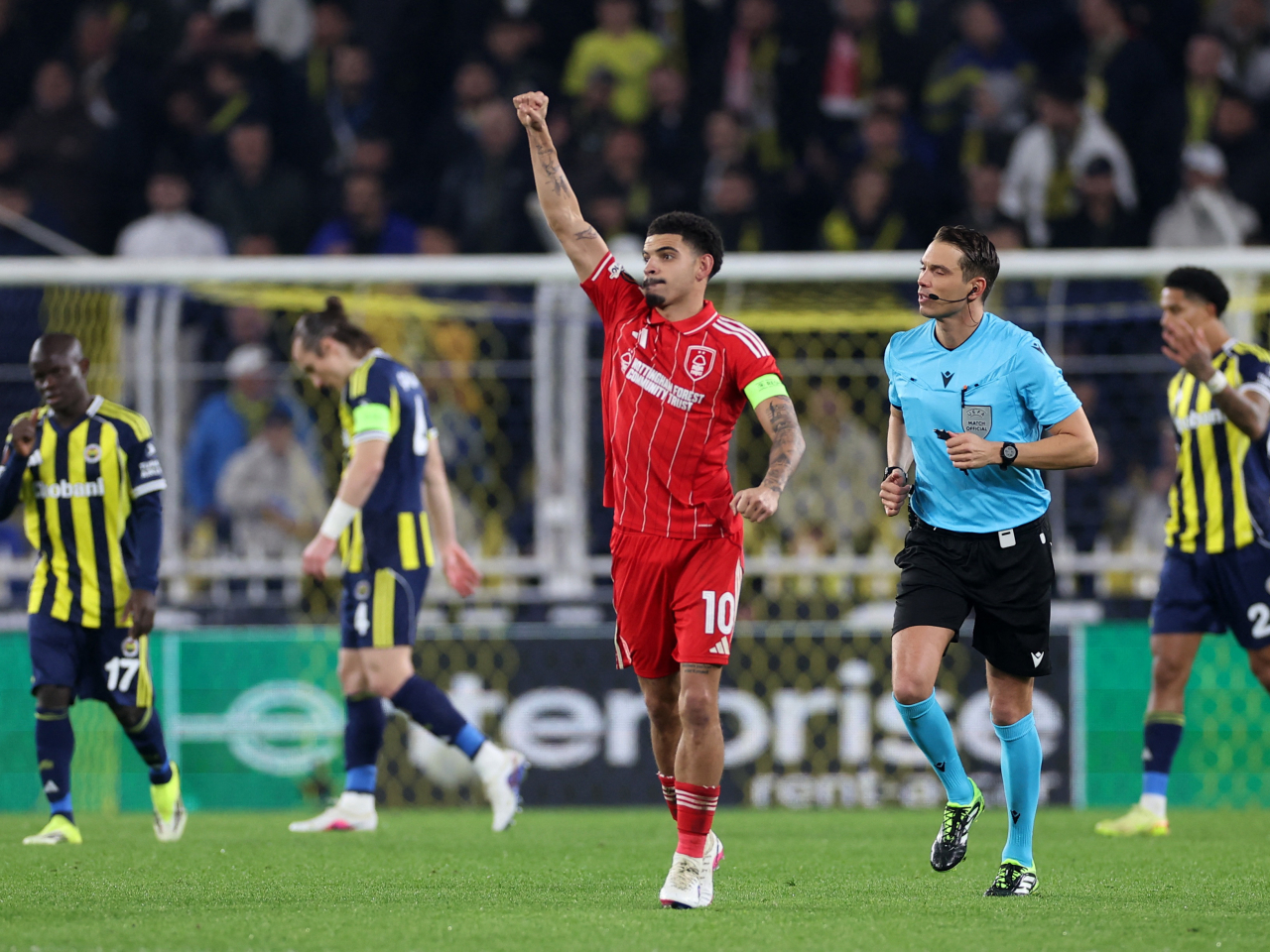 Morgan Gibbs-White rounded off the scoring for Forest five minutes after half-time. Photo: Reuters