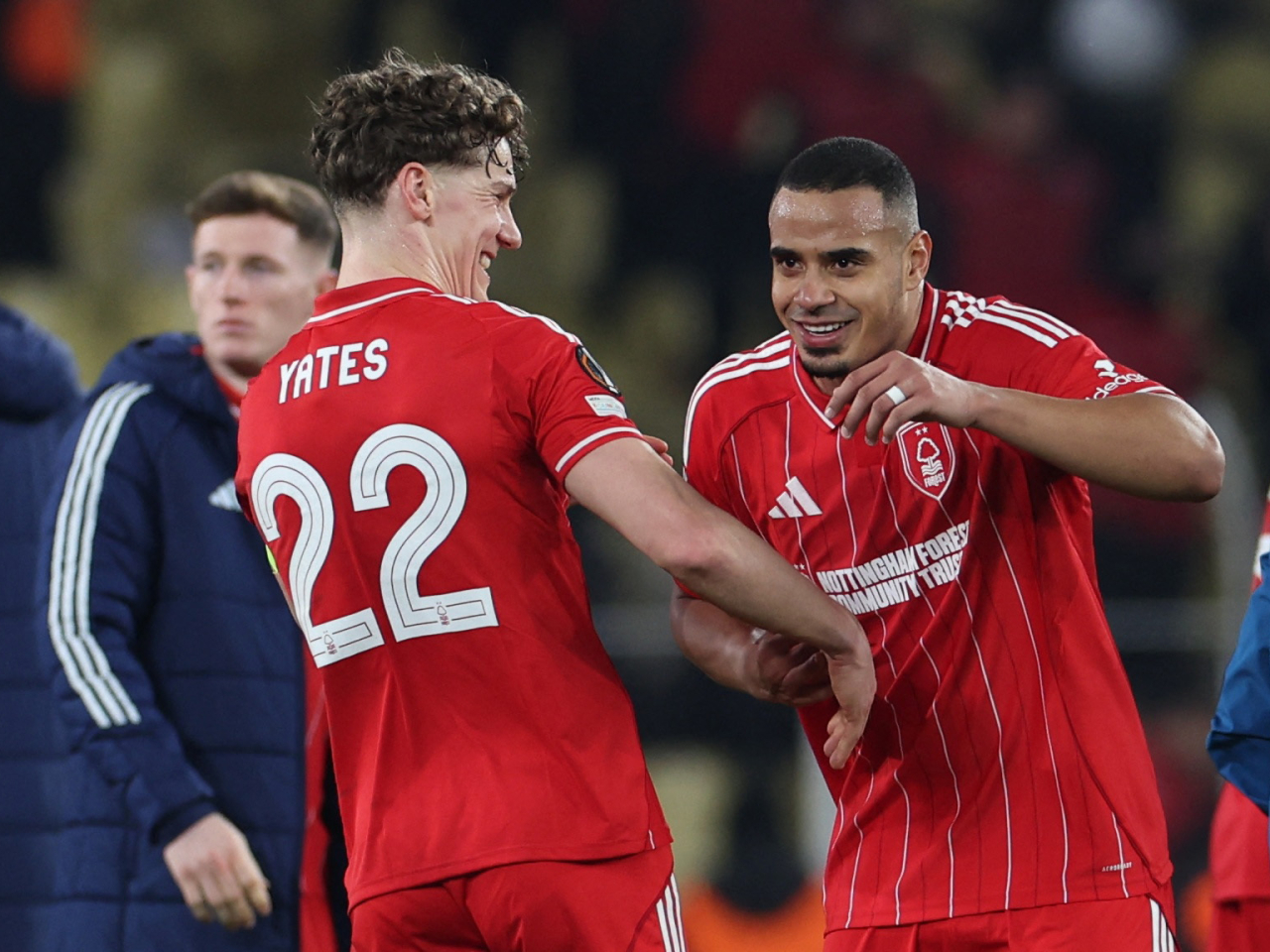 歐霸盃附加賽首回合，諾定咸森林作客3:0大勝費倫巴治。（路透社）