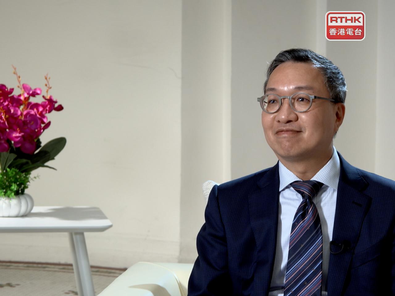 林定國表示，會配合規劃令國家更法治化、市場化、國際化。（港台圖片）