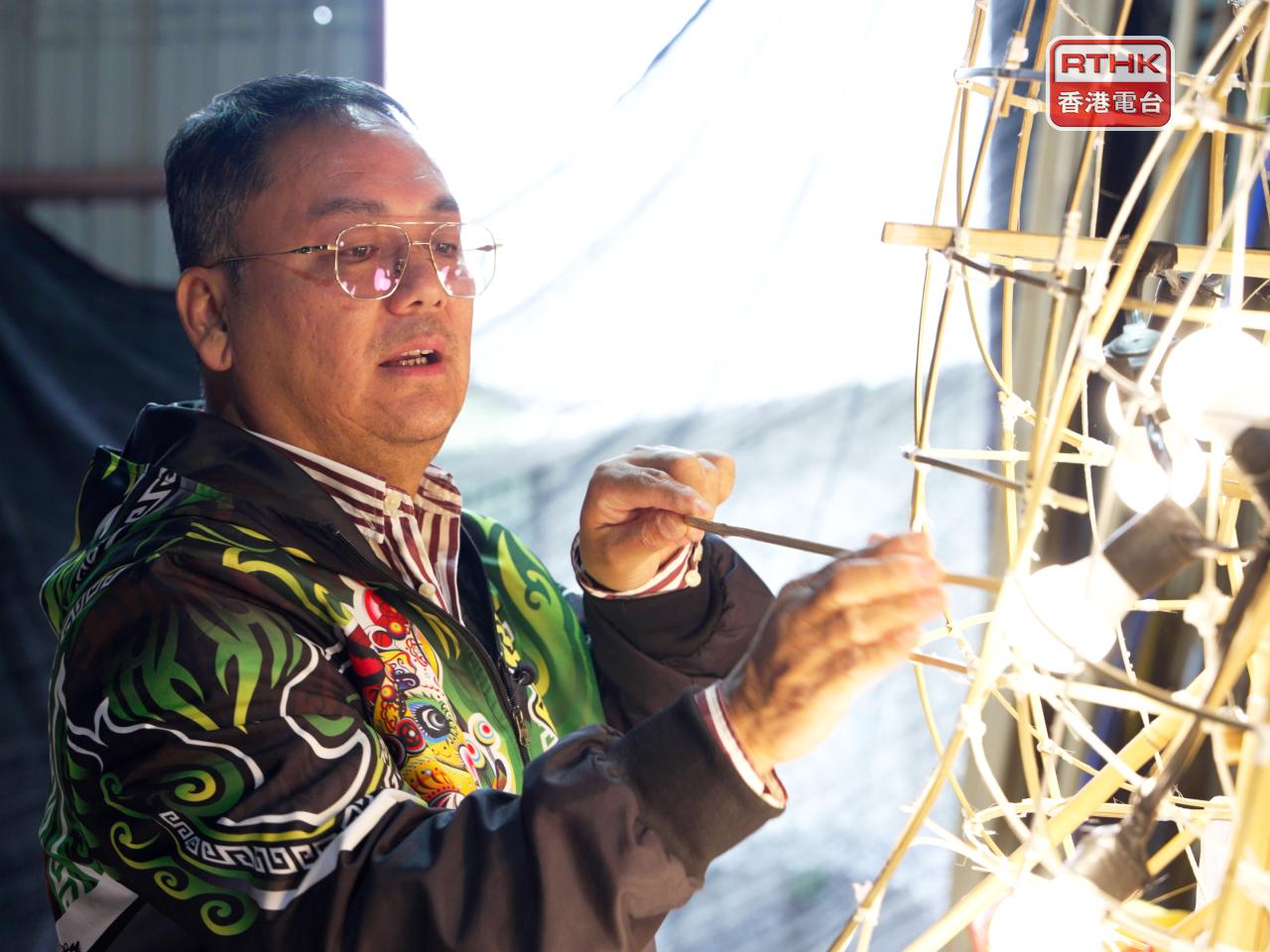 Kenneth Mo's "Sprited Horse" is built from hundreds of bamboo strips. Photo: RTHK