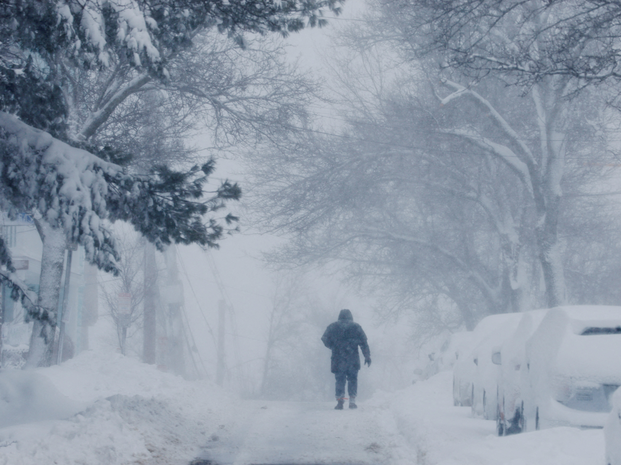 美國東北部續受冬季風暴肆虐。（路透社）
