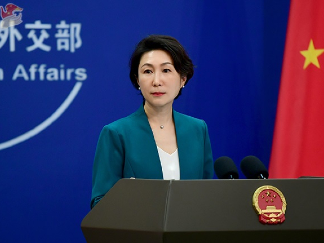 毛寧呼籲國際社會堅決抵制日本新型軍國主義的妄動。（外交部網頁圖片）