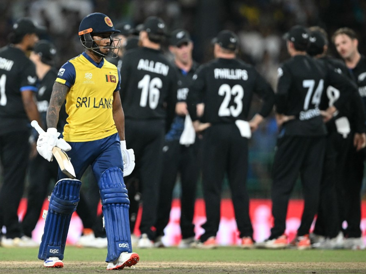 It was all downhill for co-hosts Sri Lanka after Pathum Nissanka was dismissed with the first ball of the innings. Photo: AFP
