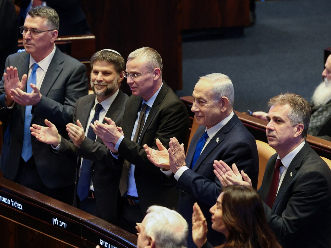 Narendra Modi receives a standing ovation from Benjamin Netanyahu and other members of the Israeli Knesset. Photo: Reuters
