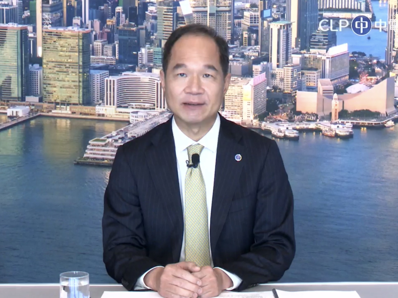 蔣東強說，已有3個變電站於北都投產，可應付大概相當於4至5個科學園的用電需求。（網上會議截圖）